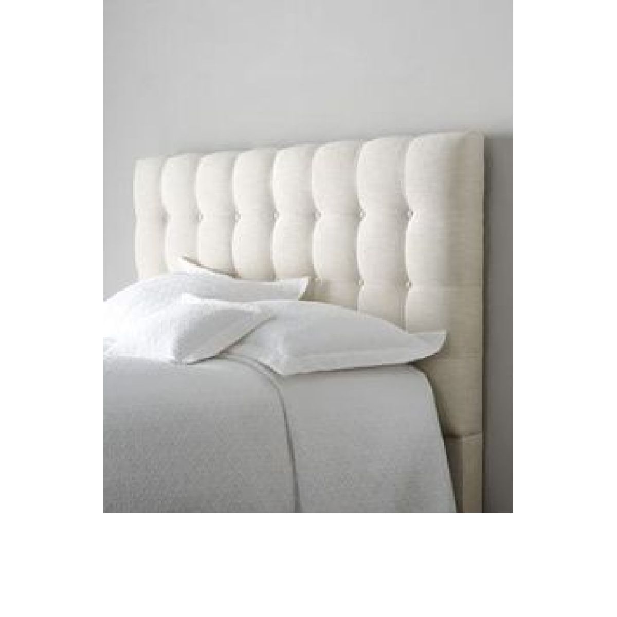 GENERICO - Respaldo Botoné  FELPA Blanco crudo 2 plazas