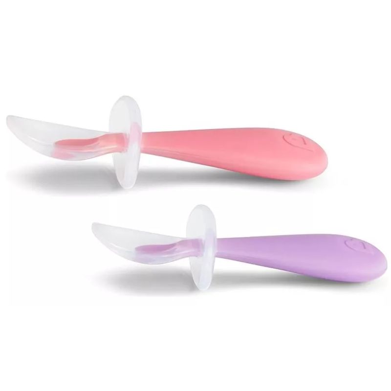 MUNCHKIN - Set de 2 Cucharas para Niños MUNCHKIN Gentle Scoop - Rosada