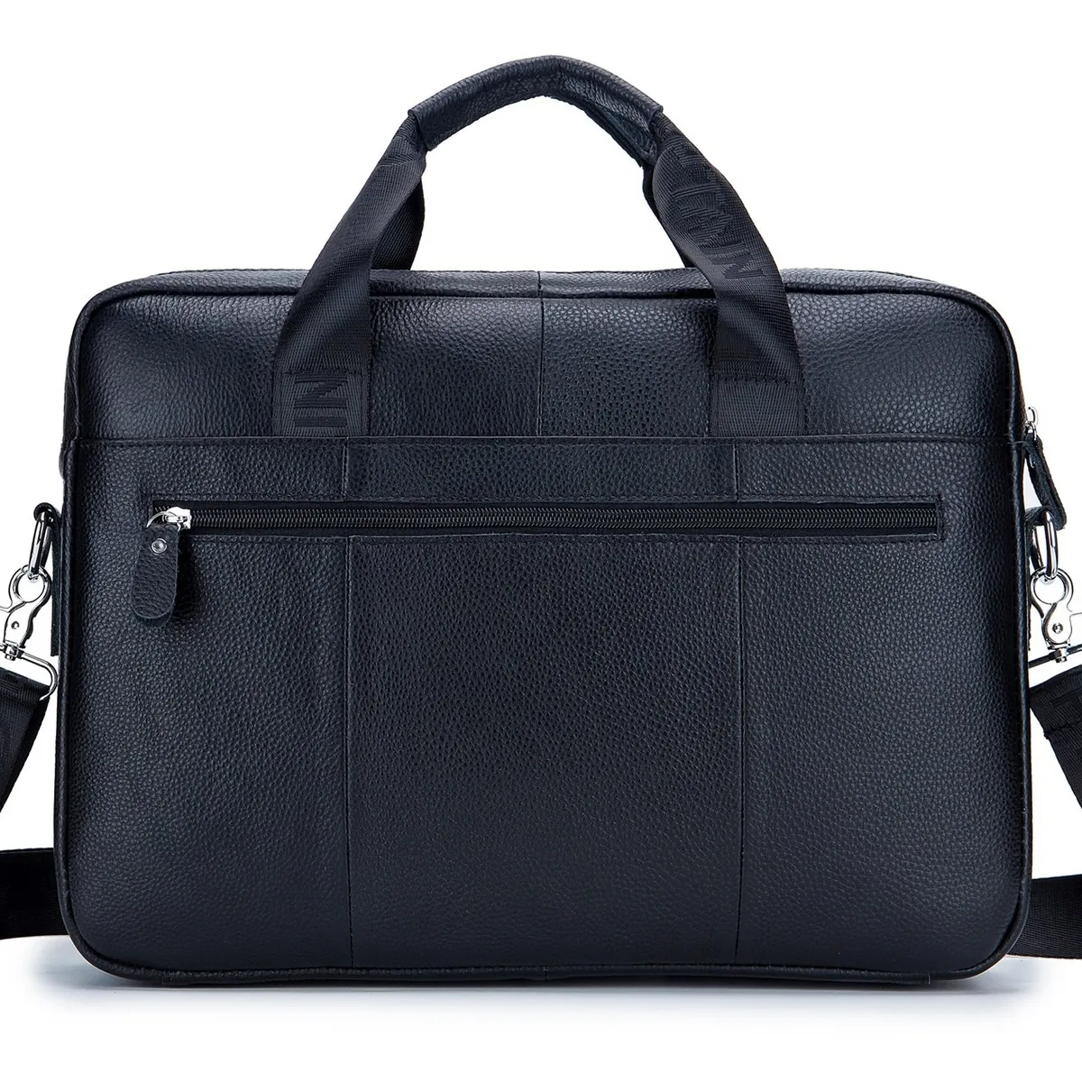 GENERICO - Maletín Portafolio De Cuero Notebook Tablet Bullcaptain 15 GWB044