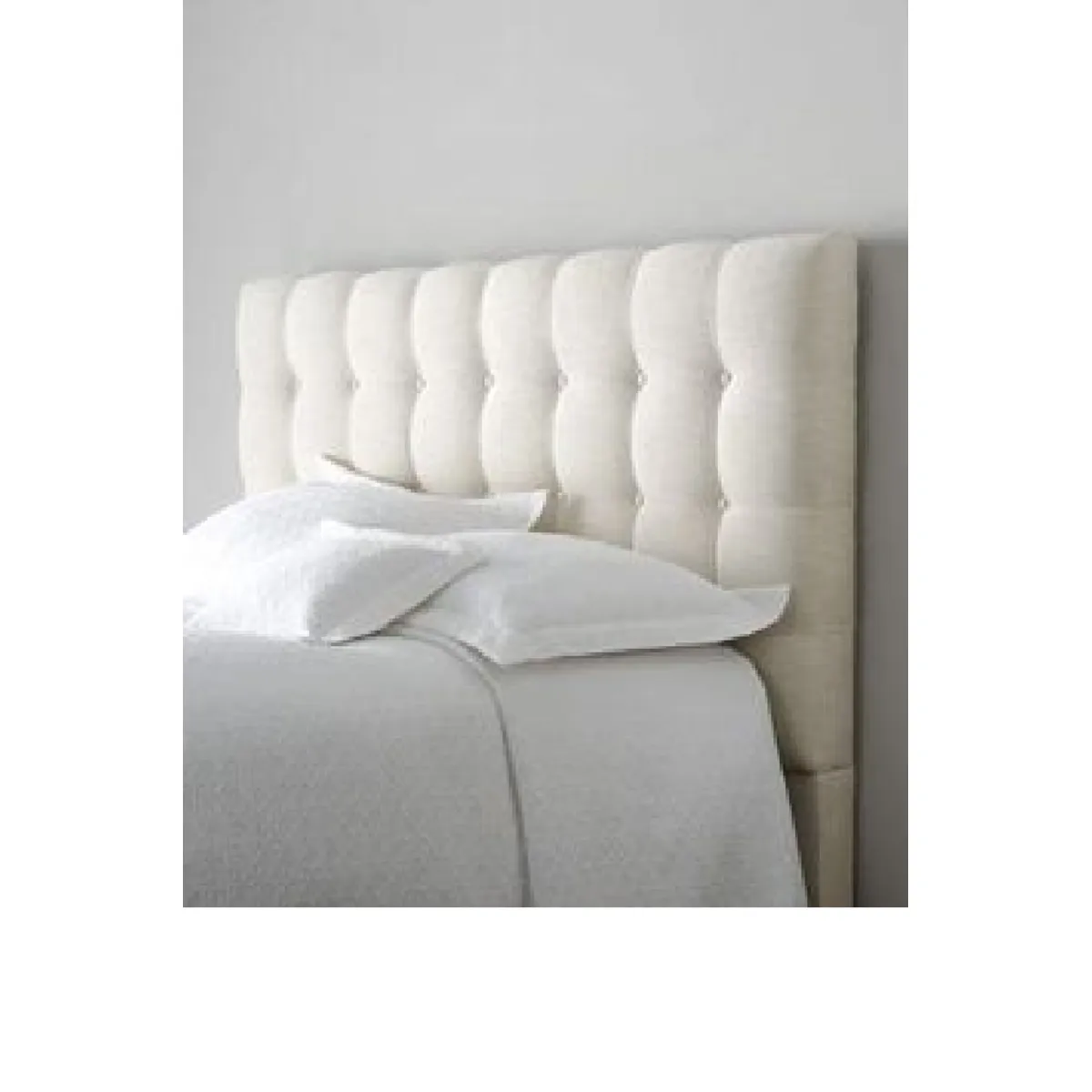 GENERICO - Respaldo Botoné FELPA Blanco crudo Super king