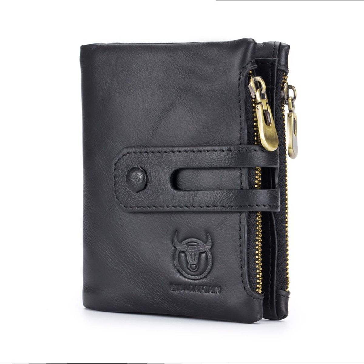GENERICO - Billetera De Cuero Con Monedero Bullcaptain Qb021