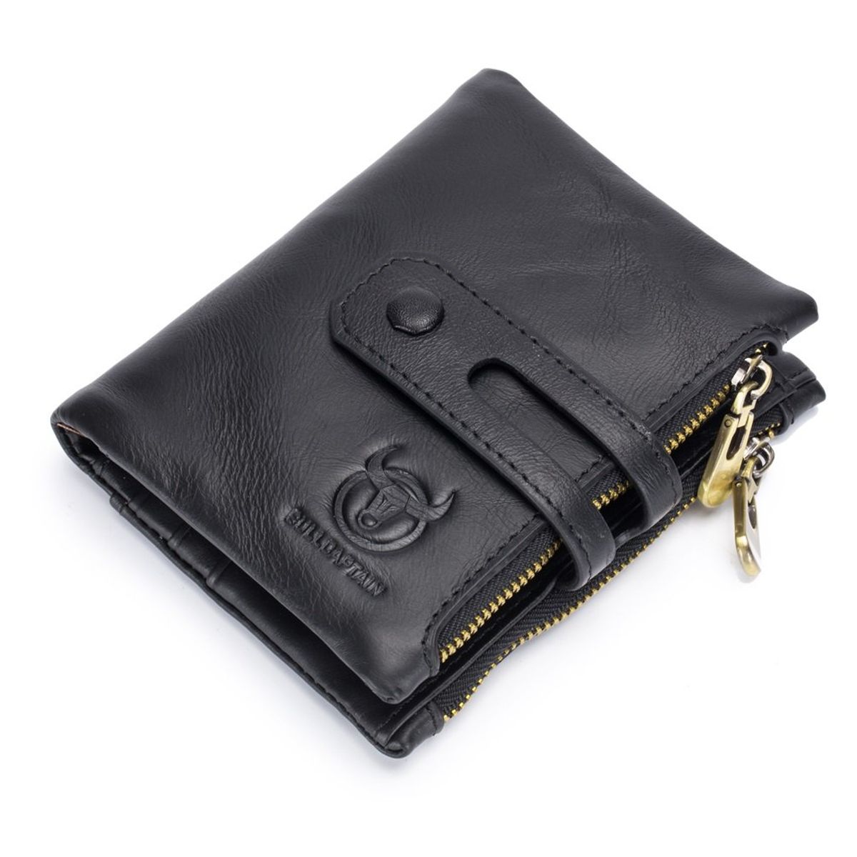 GENERICO - Billetera De Cuero Con Monedero Bullcaptain Qb021