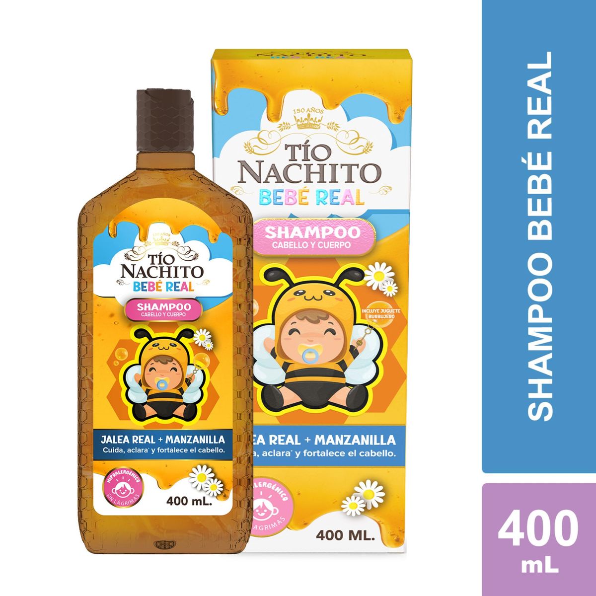 TIO NACHO - Tío Nachito Shampoo para Niños 2 en 1 Cabello y Cuerpo 400ml