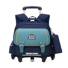 AK SPORT - Mochila Con Ruedas Desmontable PB-D9 - Azul Petróleo