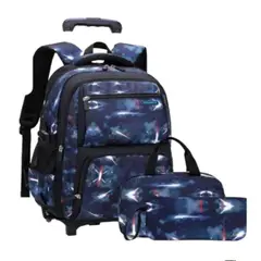 AK SPORT - Mochila Galáctica Con Ruedas Desmontable PB-D10 - Azul