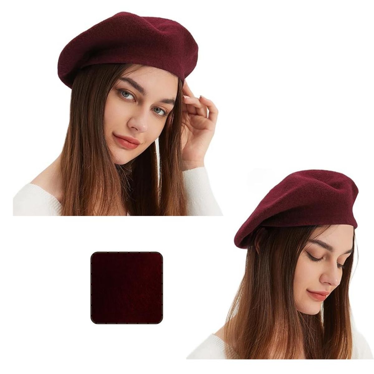 STRAUSS - Boina Francesa Escolar y de Banda Polar Color Burdeo