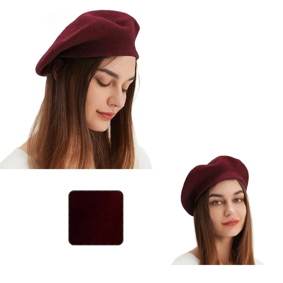 STRAUSS - Boina Francesa Escolar y de Banda Polar Color Burdeo