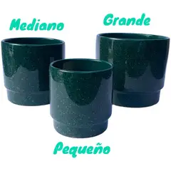 GENERICO - Set de 3 maceteros de cerámica