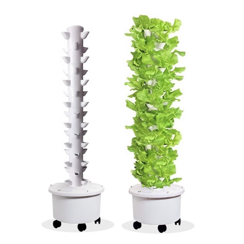 GENERICO - Sistema de cultivo torre hidropónica 42 plantas con luces LED
