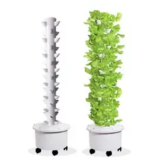 GENERICO - Sistema de cultivo torre hidropónica 42 plantas con luces LED