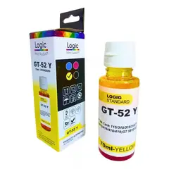 LOGIC - Tinta Para HP Alternativa GT52 De 70 ml Color Amarillo