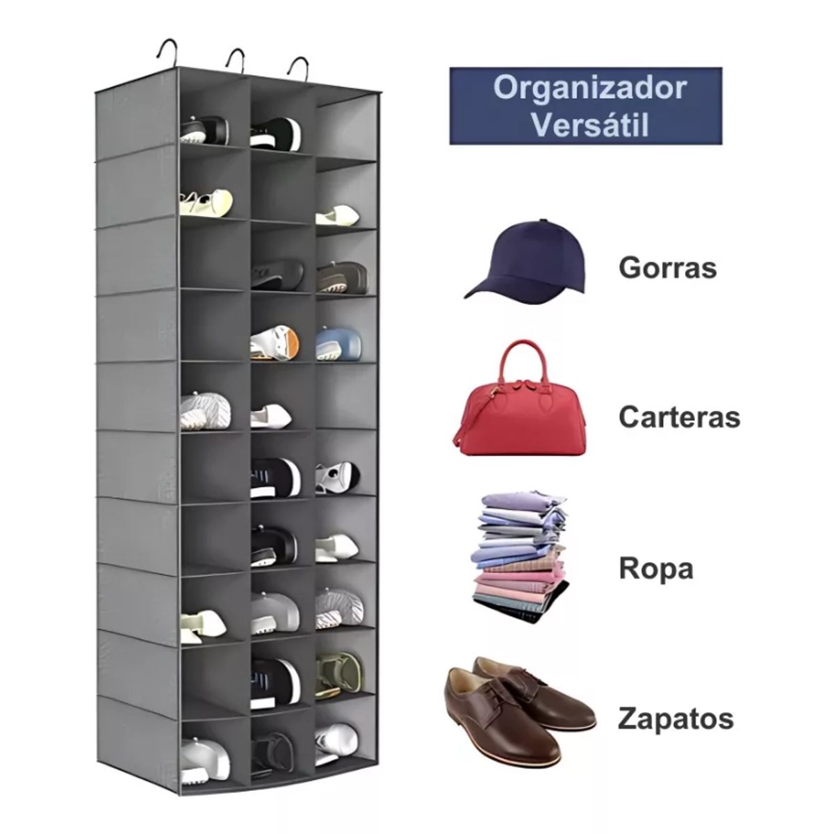 GENERICO - Organizador Colgante De Armario Closet Hogar 30 Espacios