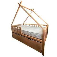 MPA DECOHOGAR - Cama para niños, Base Cama nido Casa Frontal - 1 plaza