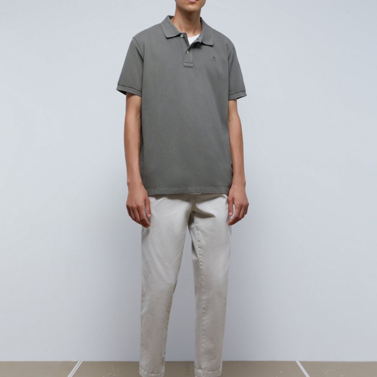 SCALPERS - Polo Básico Calavera Khaki