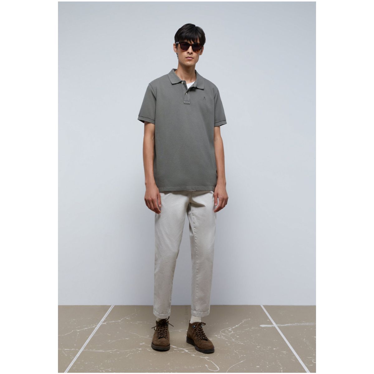 SCALPERS - Polo Básico Calavera Khaki