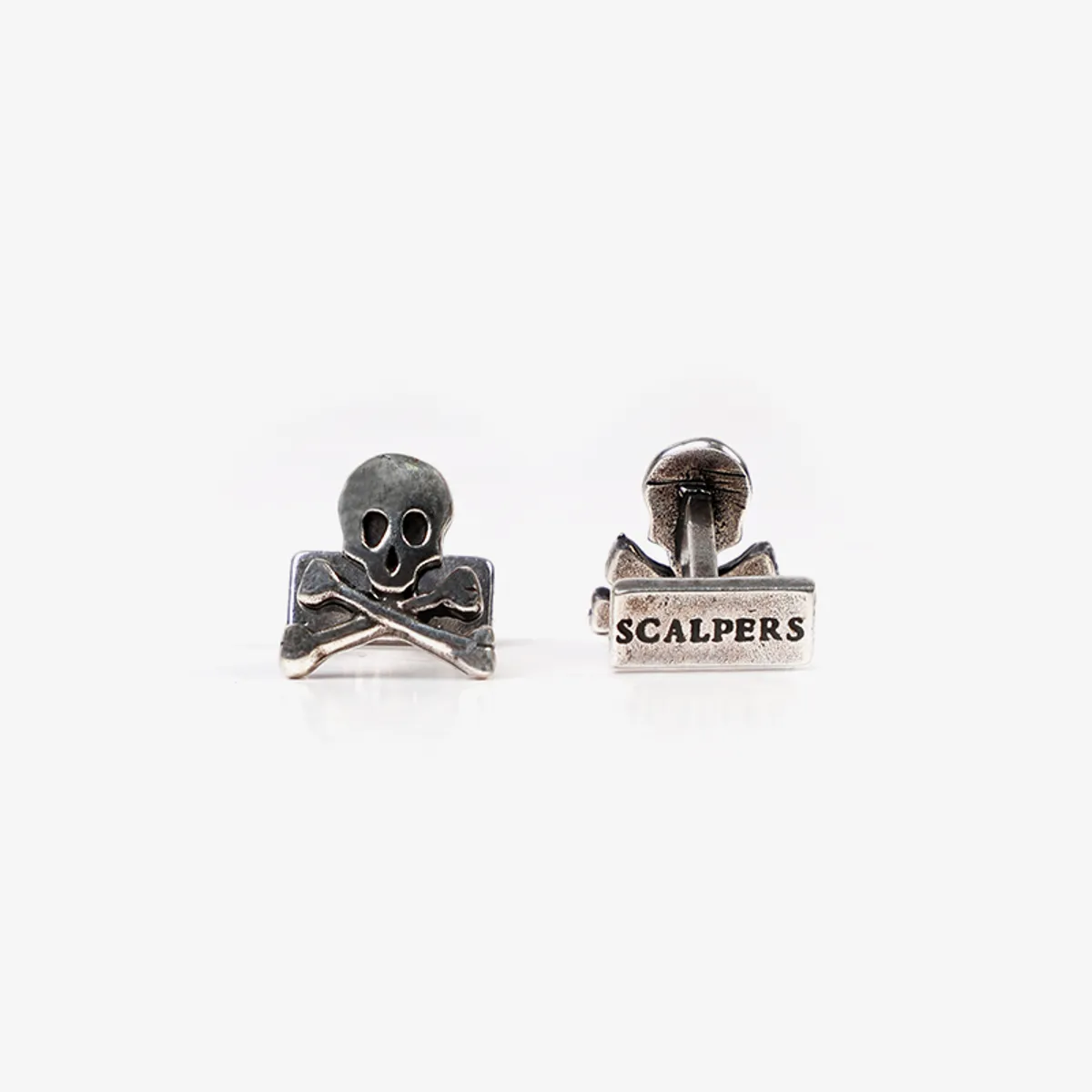 SCALPERS - Colleras Calaveras Plateado Grey
