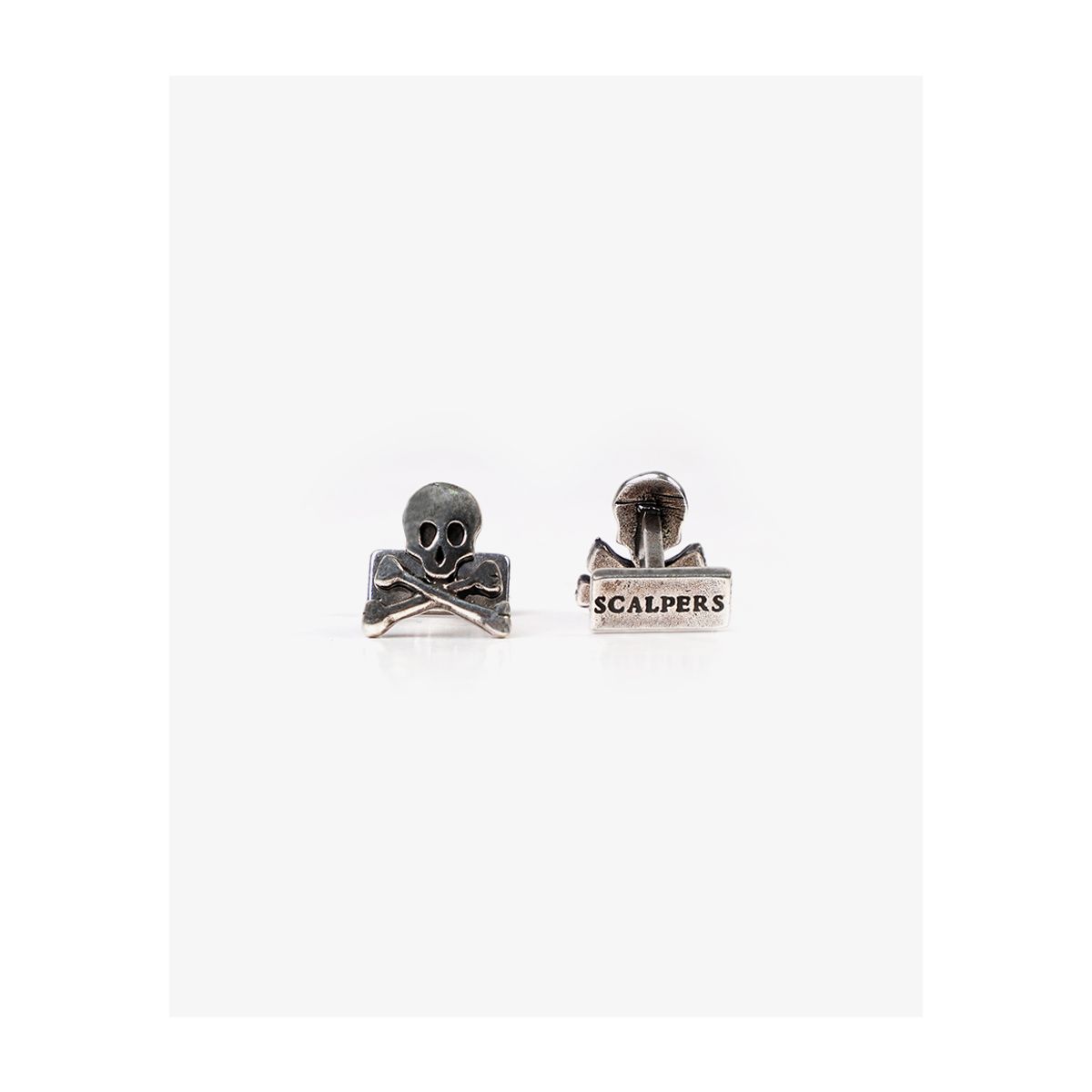 SCALPERS - Colleras Calaveras Plateado Grey