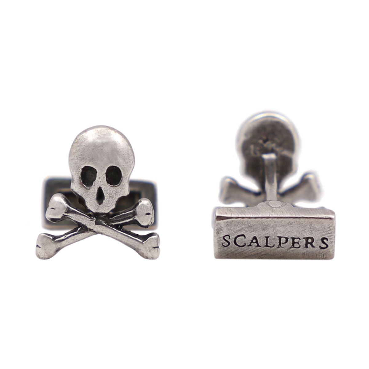 SCALPERS - Colleras Calaveras Plateado Grey