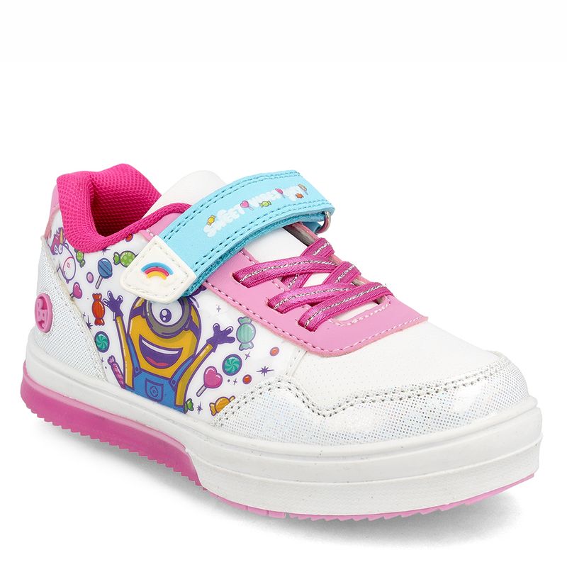 BUBBLE GUMMERS - Zapatilla Niña Bubblegummers Minions Neon Blanco-Fucsia
