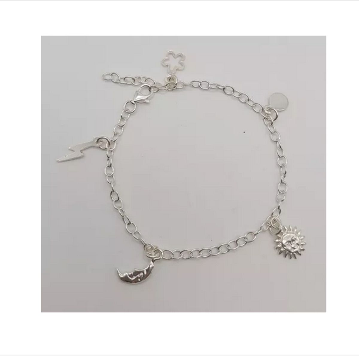 GENERICO - Pulsera Plata Italiana 925 Mujer Modelo Jardín De Luz