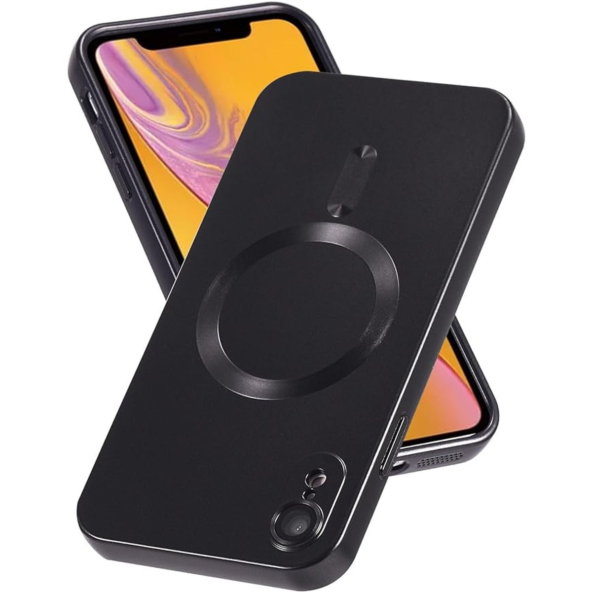 GENERICO - Carcasa Magsafe Metalizada Para iPhone XR Negro