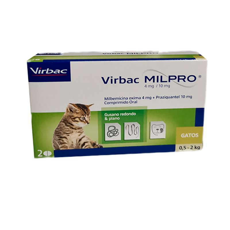 VIRBAC - MILPRO GATO ANTIPARASITARIO INTERNO 0.5 A 2 KG