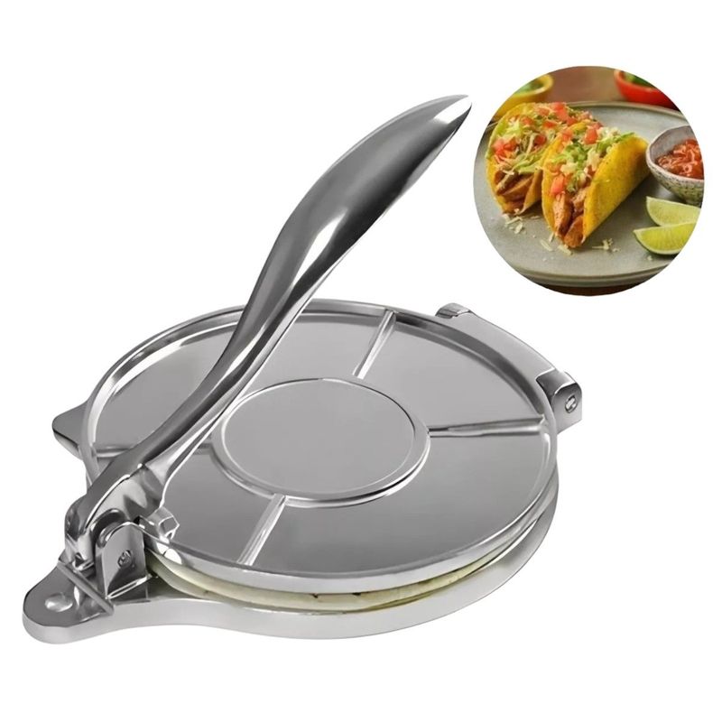 GENERICO - Prensa Para Tortillas Masas Fajitas 8 Pulgadas Cocina Aluminio 20cm