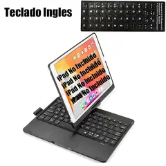SHARGE - Teclado Inglés Bluetooth iPad 7/8/9 10.2inch Rotación 360 grados Negro