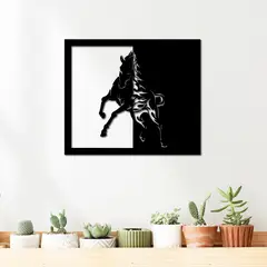 ELAB PROPIA - Cuadro Decorativo Caballo 40x34cm - Madera Fun Republic