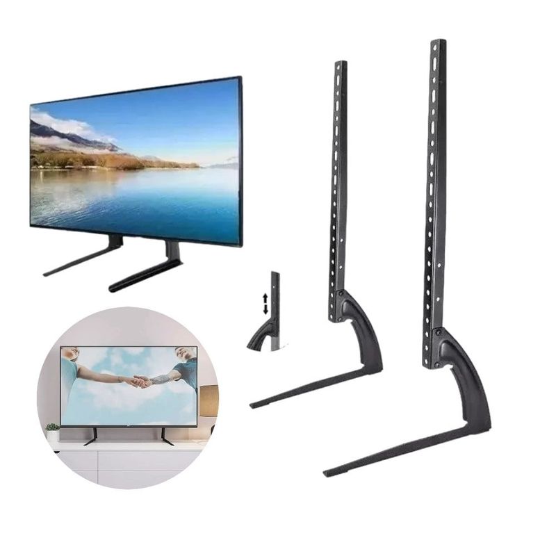 GENERICO - Soporte Base Tv Sobre Mesa Universal De 37 A 75 PuLG Color Negro