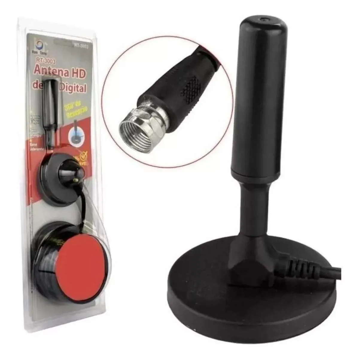 GEN - Antena Hd Televisor Digital Full 1080 Tv Abierta - Negro.