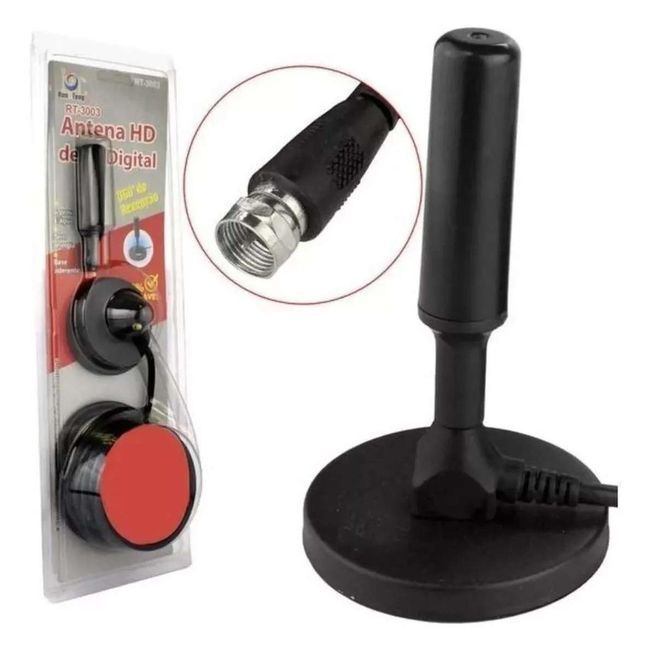 GEN - Antena Hd Televisor Digital Full 1080 Tv Abierta - Negro.