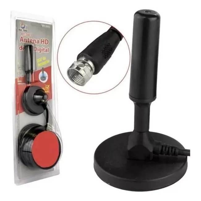 GEN - Antena Hd Televisor Digital Full 1080 Tv Abierta - Negro.