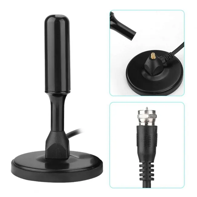 GEN - Antena Hd Televisor Digital Full 1080 Tv Abierta - Negro.