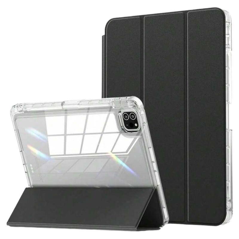 GENERICO - Carcasa Smart Cover Clear Para iPad Air 6 11 M2 2024 Negro