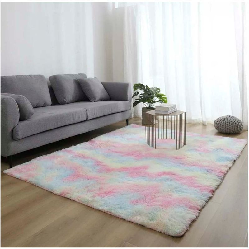 GENERICO - Alfombras Peludas Suaves 200x240 Arcoiris