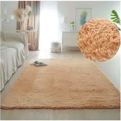 GENERICO - Alfombras Peludas Suaves 180x200 Beige