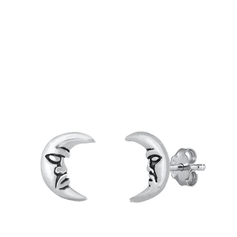 ROKASS JOYAS - PENDIENTES CARITA MEDIA LUNA