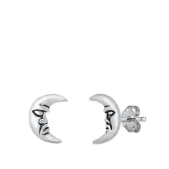 ROKASS JOYAS - PENDIENTES CARITA MEDIA LUNA