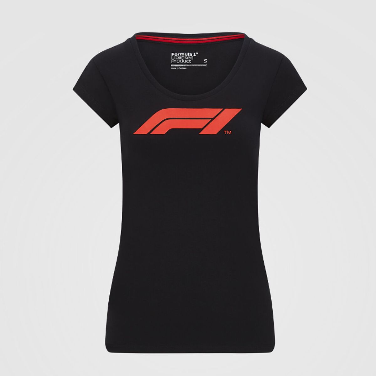 FORMULA 1 - Polera Mujer Oficial Formula 1 Logo Estampado Negro