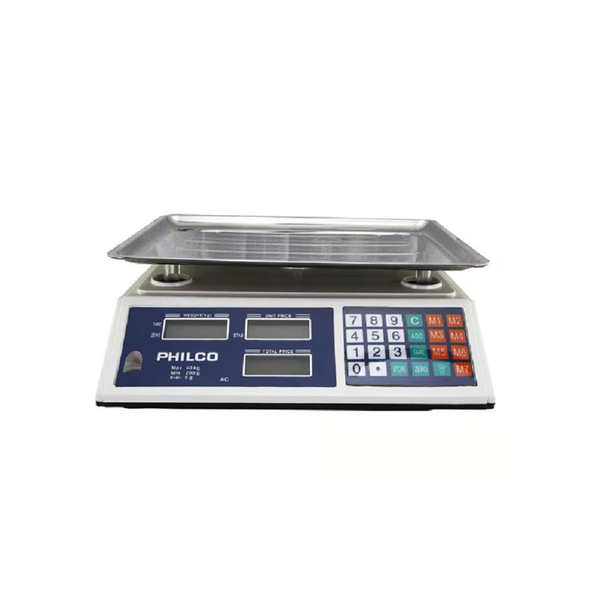 PHILCO - Pesa Balanza Digital 40 Kg Philco Acero Inox