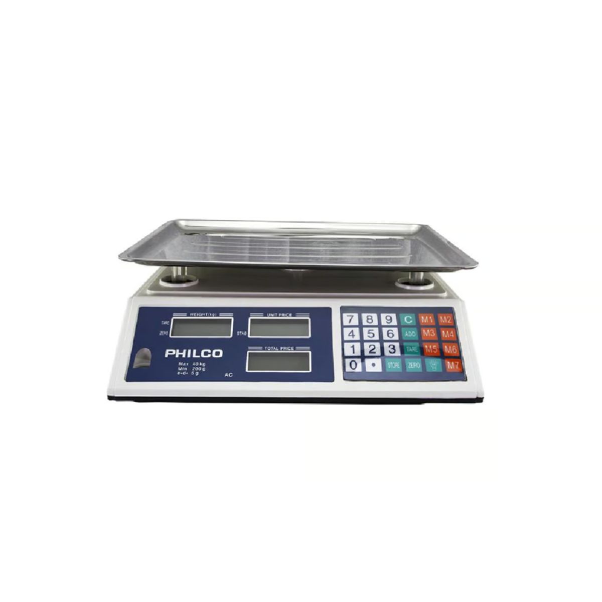 PHILCO - Pesa Balanza Digital 40 Kg Philco Acero Inox