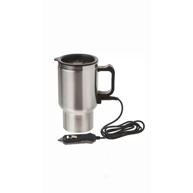 GENERICO - Vaso 480ml Térmico Auto Acero Tazón Mug 12v Eléctrico 73702Color Gris