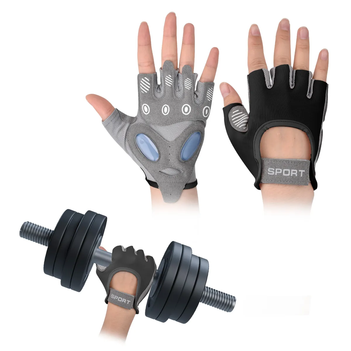 AIZO - Guantes Entrenamiento Gym Pesas Alta Calidad Transpirables