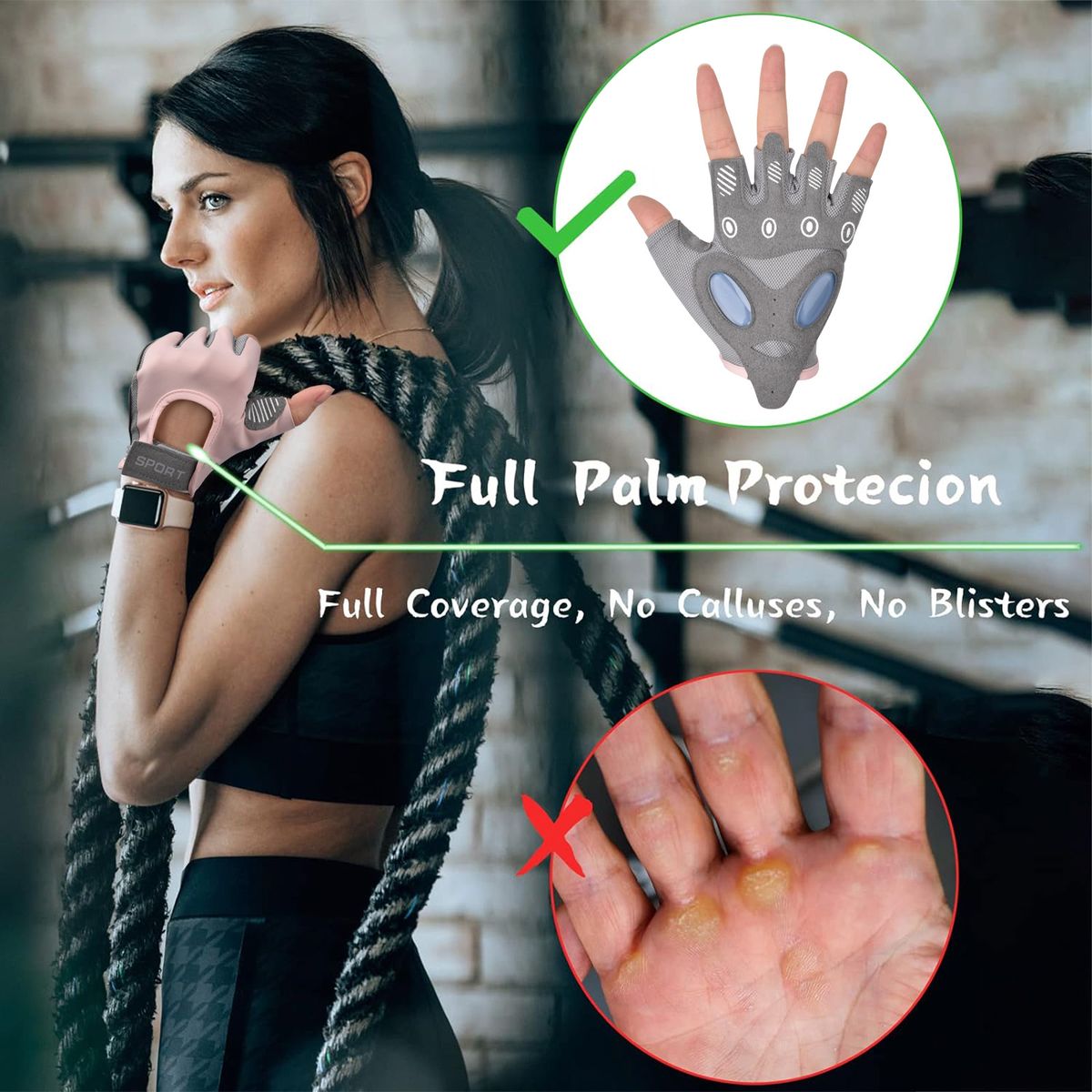 AIZO - Guantes Entrenamiento Gym Pesas Alta Calidad Transpirables