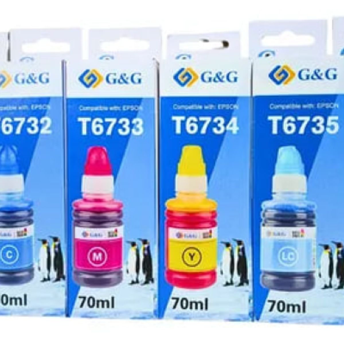GENERICO - Pack 6 Tintas Alternativa Para Epson T673 De 70 ml 6 Colores