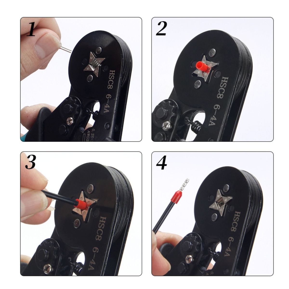 BABYLUNA - Alicate Crimpeadora Prensa Trinquete con 1800 Terminales