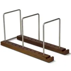 GENERICO - Porta Vinilo Premium Rack Madera Y Metal