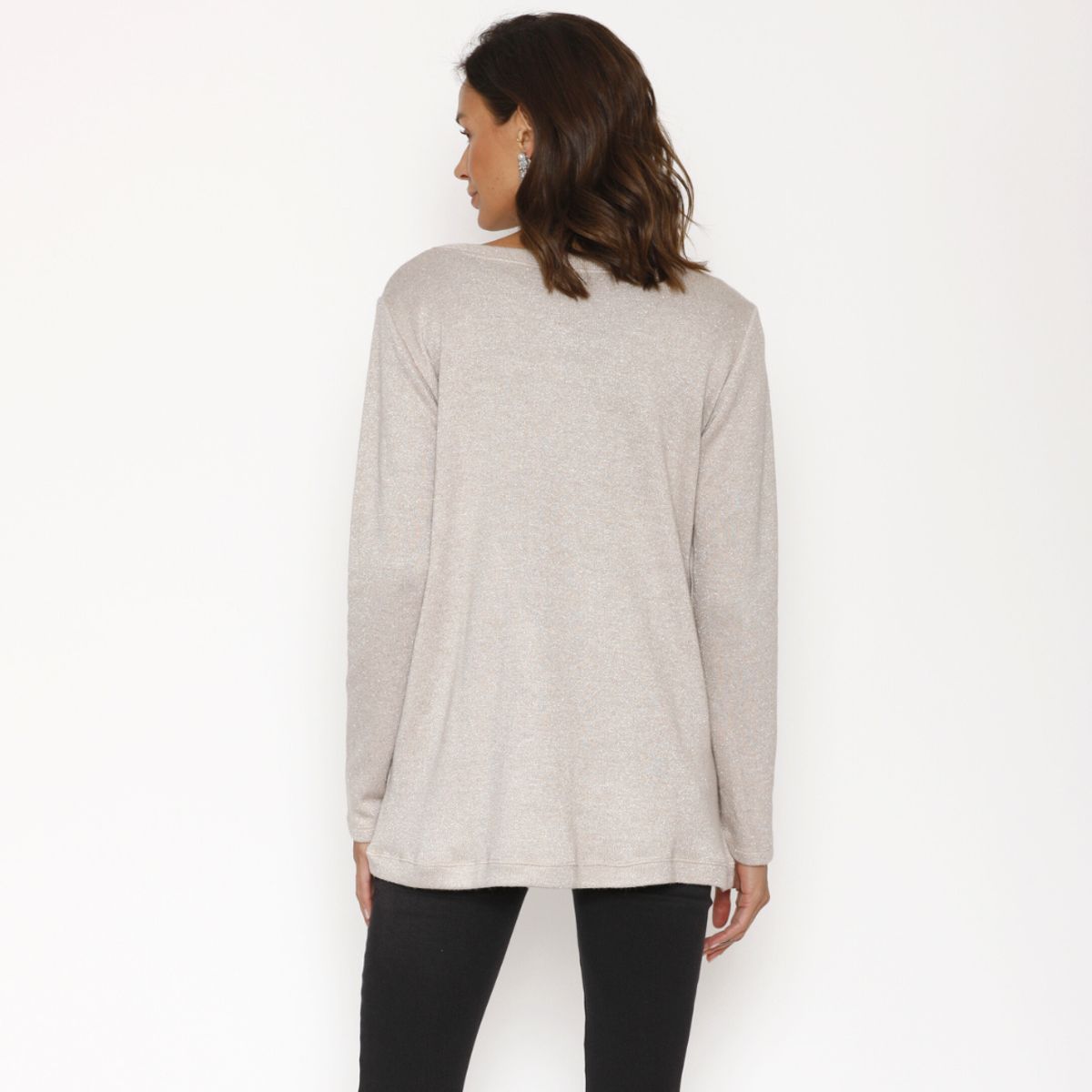 NALA - Polerón Maternal Capas Lurex Beige Nala Maternity