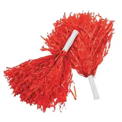GLAM - Set 2 Plumeros Porristas Pompones De Animadora Rojo